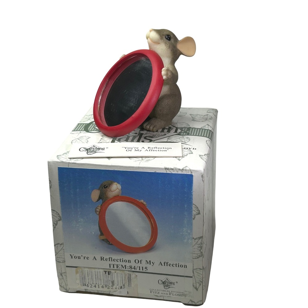 Charming Tails Mouse Figure Reflection Of My Affection 84/115 Fitz & Floyd-CHIP